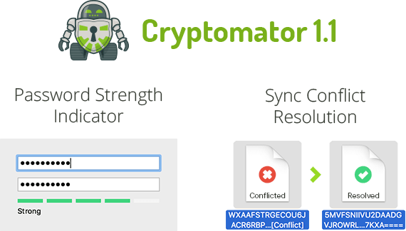 Cryptomator 1.1 für Windows, OS X und Linux