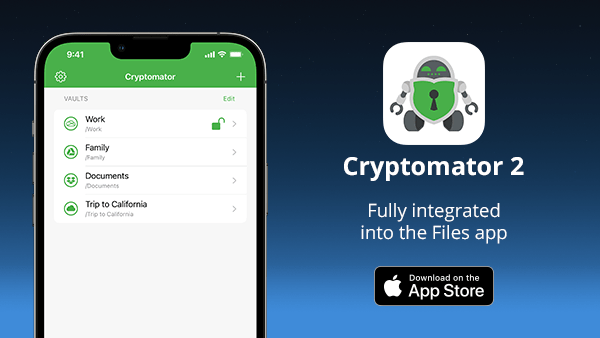 Cryptomator 2.0 for iOS