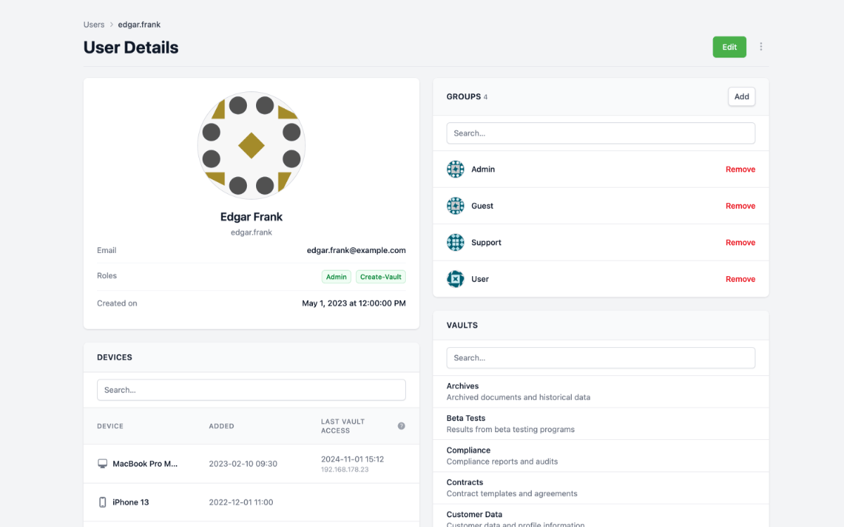 Cryptomator Hub – User/Group Management Vorschau