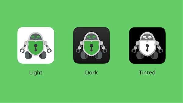 New variants of app icons in Cryptomator 2.6.3 for iOS