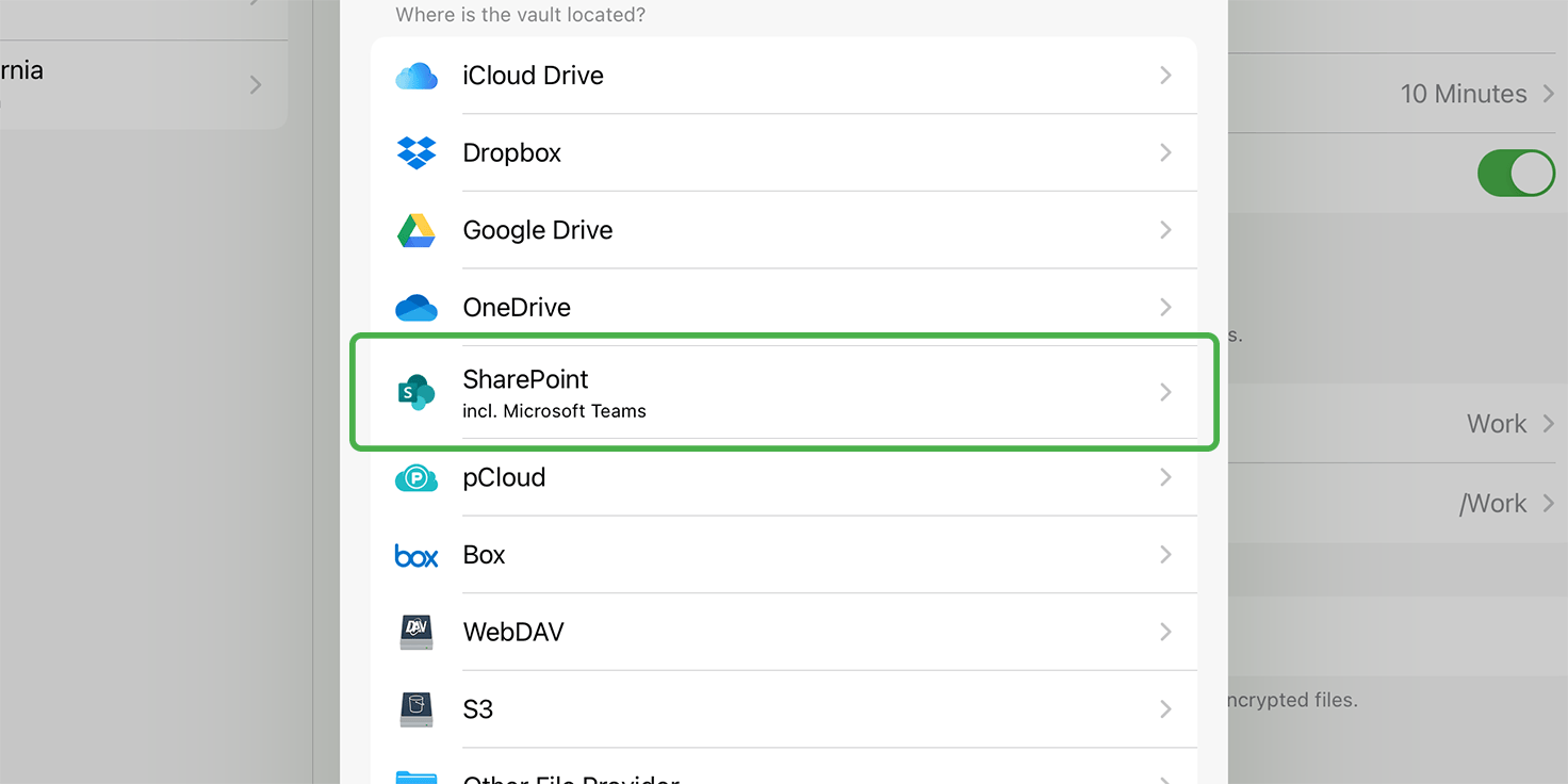 Cryptomator 2.7.0 for iOS: Now with SharePoint Integration!