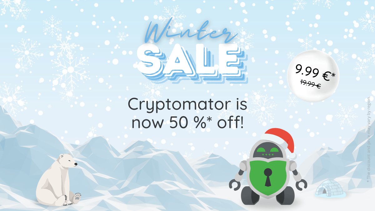 Cryptomator Winter Sale 50% Off