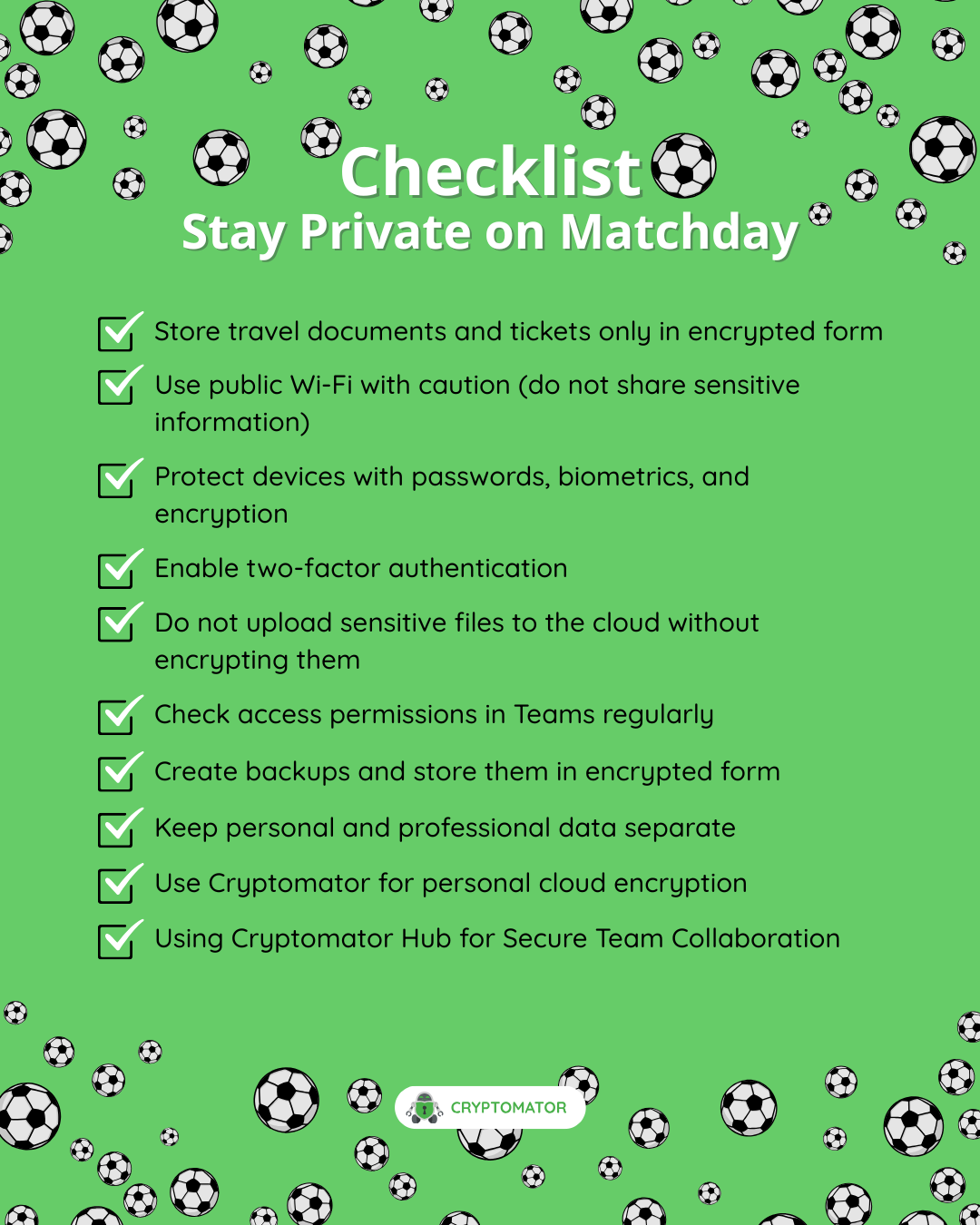 Data protection checklist for the world cup